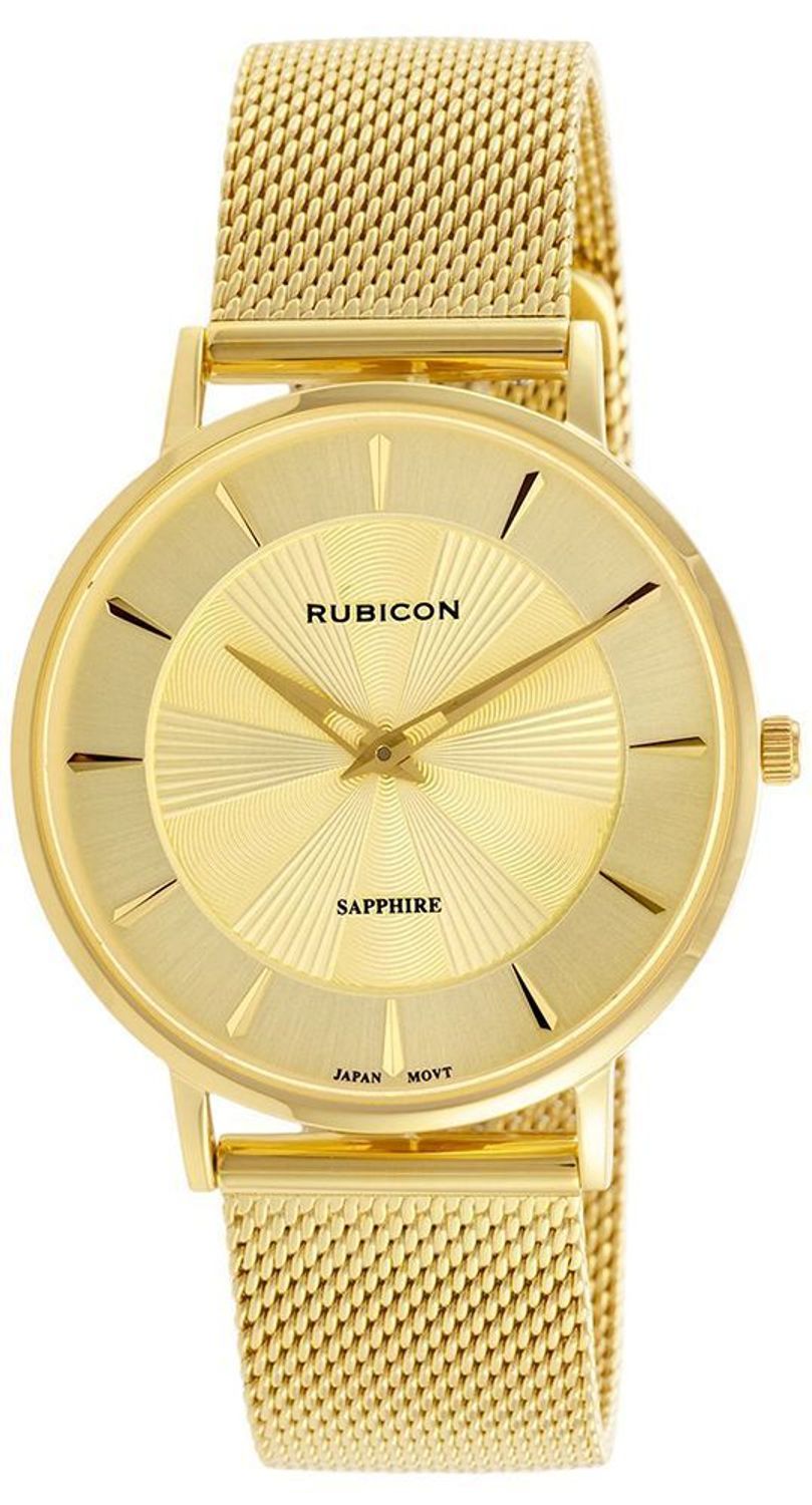 Zegarek damski Rubicon złoty z szafirowym szkłem RNBD76. Zegarek damski na bransolecie. Zegarek damski Rubicon z indeksami. Zegarek damski biżuteryjny Rubicon. Elegancki zegarek w złotym kolorze na prezent..jpg